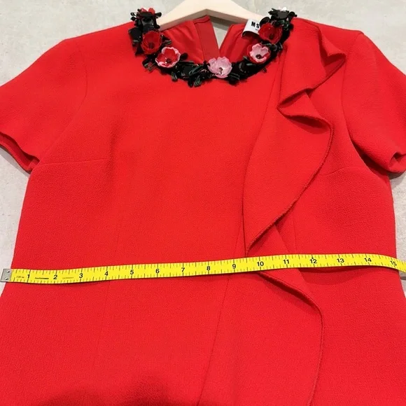 Stunning Red  Dress Italian Size 42. US size S.  MSGM valentines 💝 day - Picture 15 of 17